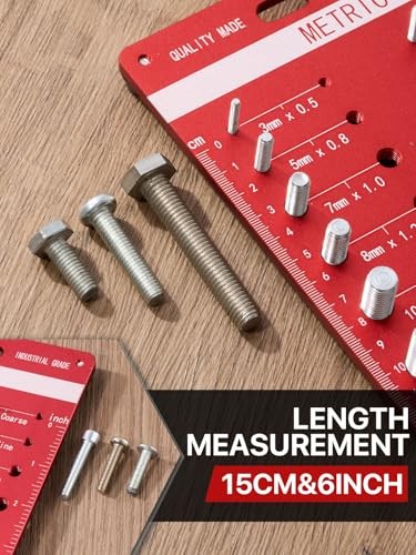 Thread Checker, 44 Nut and Bolt Thread Checker, Bolt Size 44 Thread Checker Red