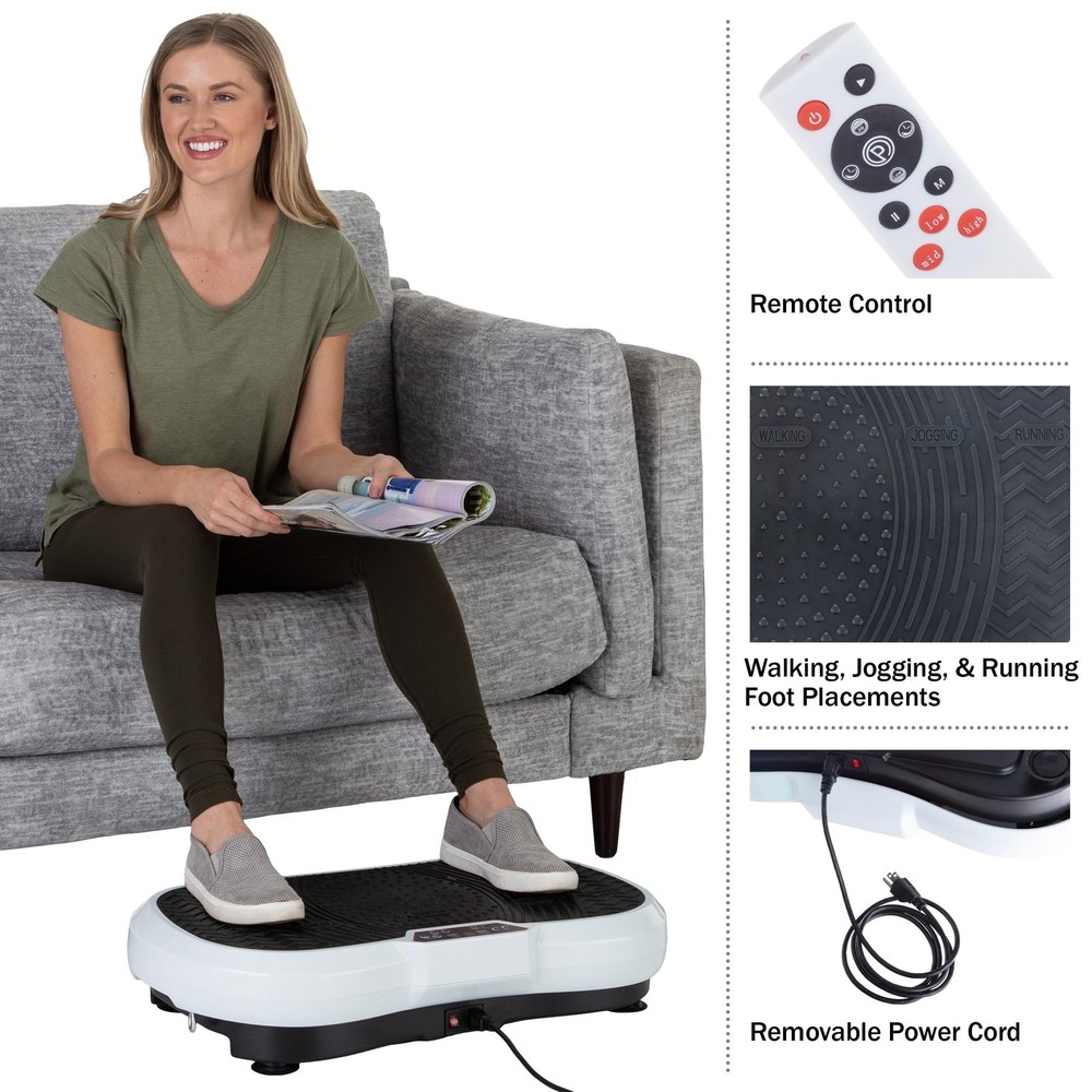 Vibration Plate Exercise Machine - Vibrating Platform with Adjustable Speed a...