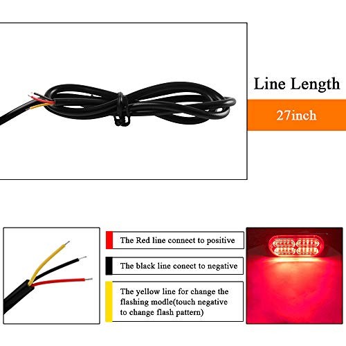 12-24V 20-LED Super Bright Emergency Strobe Warning Caution Hazard Red