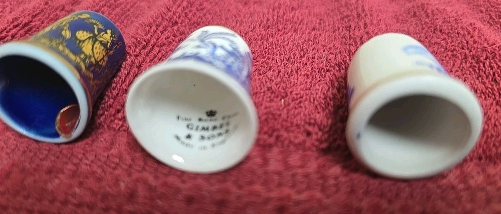 6 Vintage Thimbles