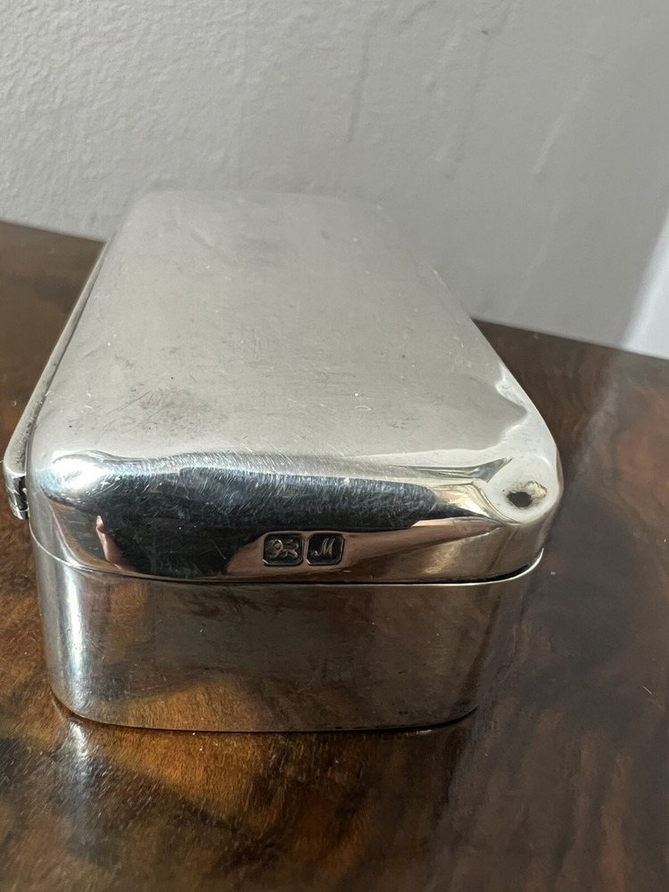 ANTIQUE HALLMARKED SOLID STERLING SILVER SNUFF BOX Cigarette Victorian Case
