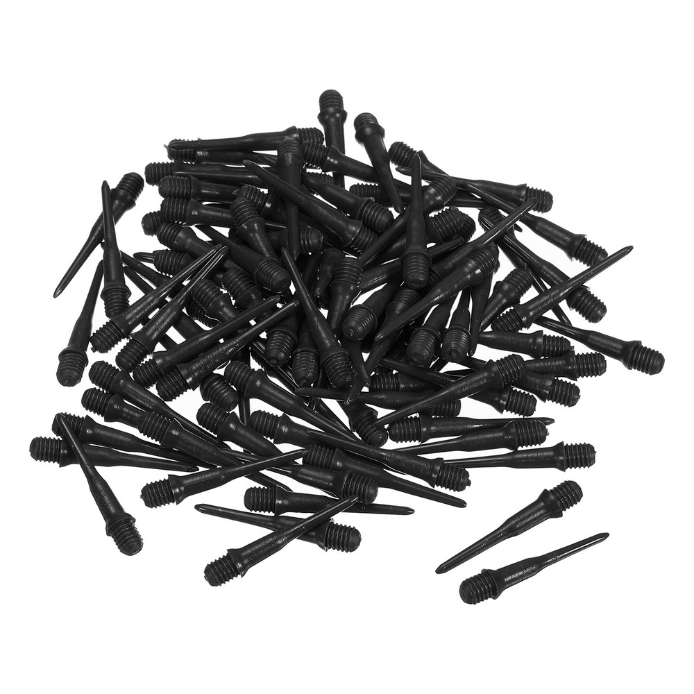 30Pcs Plastic Dart Tips,Game 2BA Thread Soft Darts Tips Black