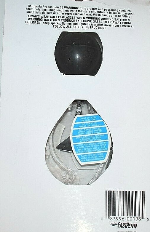 Dial Type Batttery Tester for 6, 12, 24 Volt System With Instructions