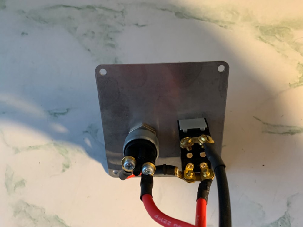 QuickCar Ignition Control Panel Starter Black 1 Toggle/ 1 Push Button Checkered