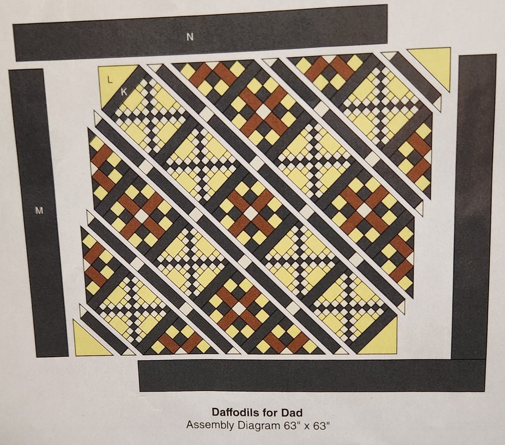 "Daffodils for Dad" Quilt Pattern from 2014 Magazine Intermediate