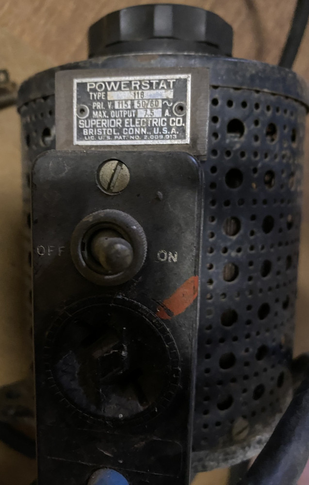 Superior PowerStat Variable Transformer 116/120V/ 7.5AMP M042