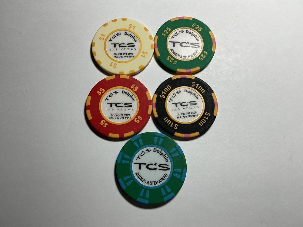 Five TCS Sample chips