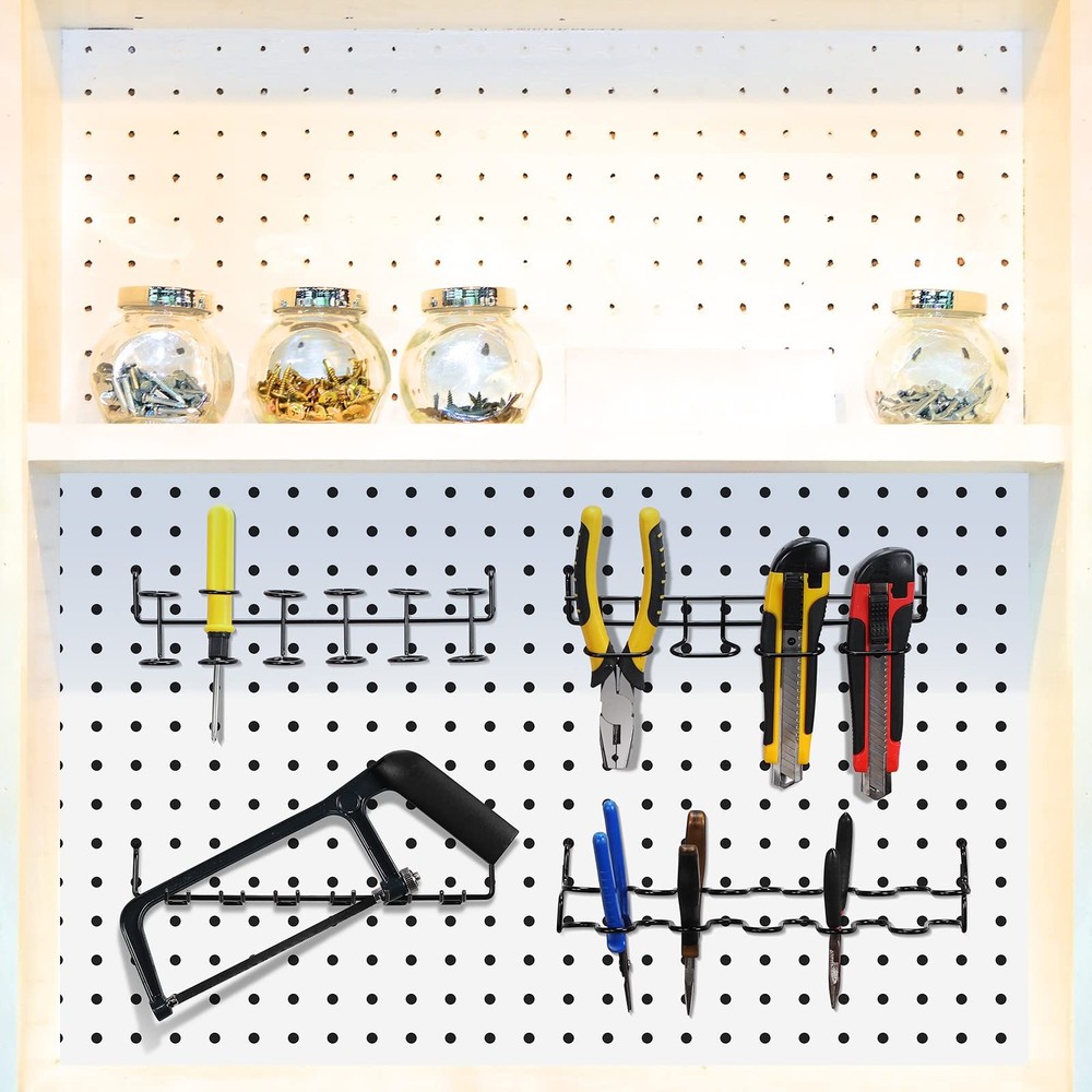 4 Pcs Pegboard Screwdriver Holders Accessories Peg Board Tool Utility Hooks P...