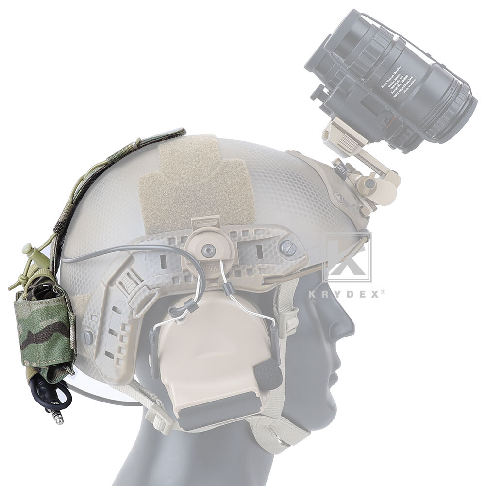 KRYDEX Helmet Counterweight Pouch Helmet Battery Pouch Cord Lock Retainer