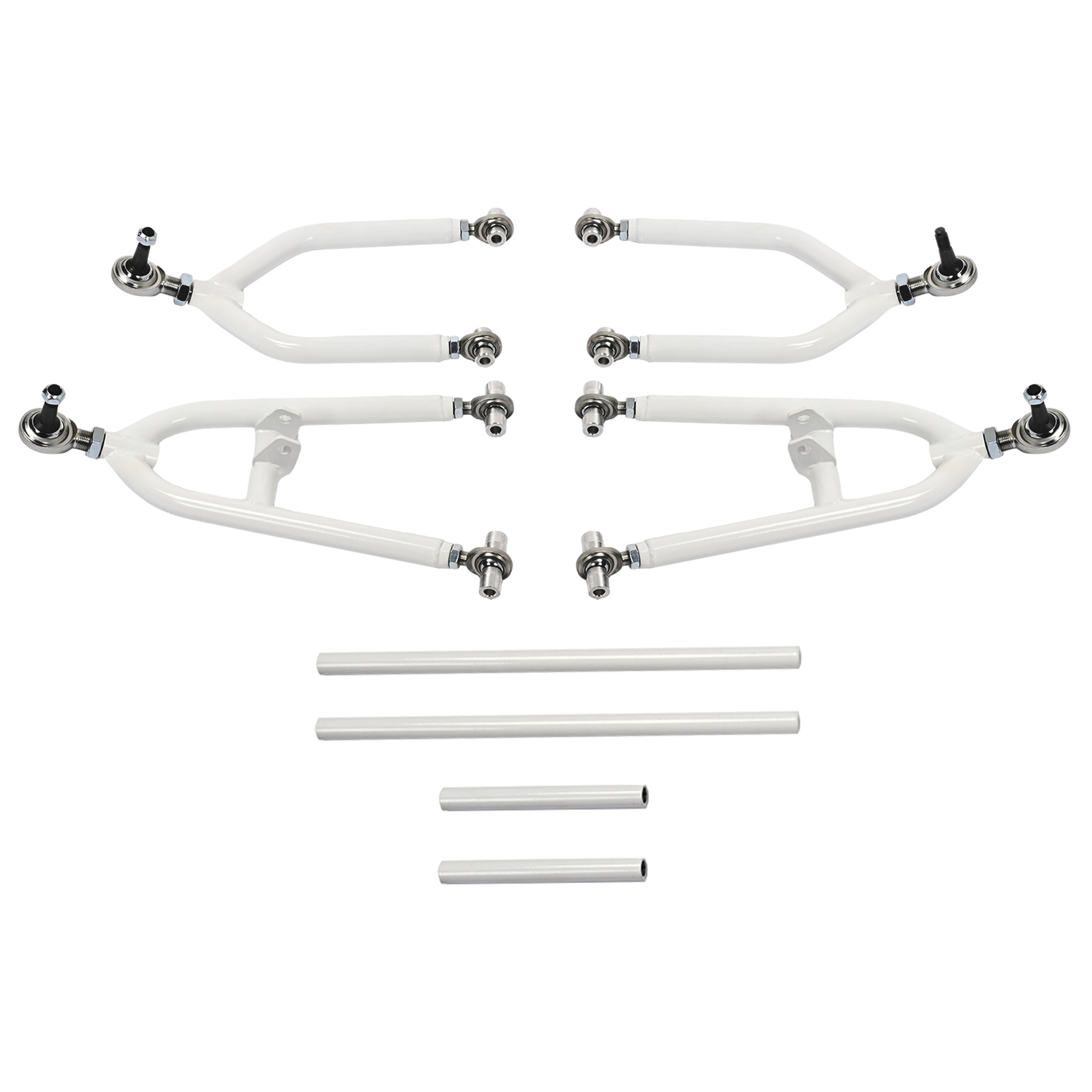 Front Control A-Arms +2+1 For Yamaha Banshee 350 YFZ 350 1987-2006 White+Silvery