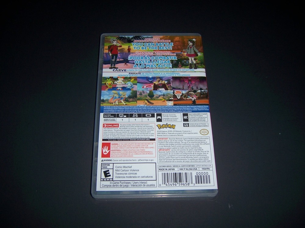 Authentic Replacement Original Case ONLY - Pokemon Sword - Nintendo Switch Box