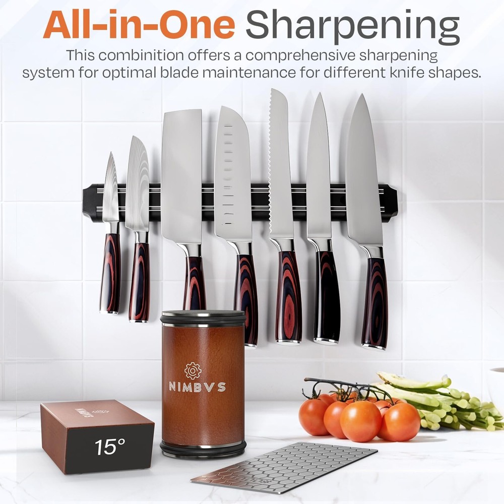 Rolling Knife Sharpener Kit with Diamond & Ceramic Sharpening Syste... Fast Ship