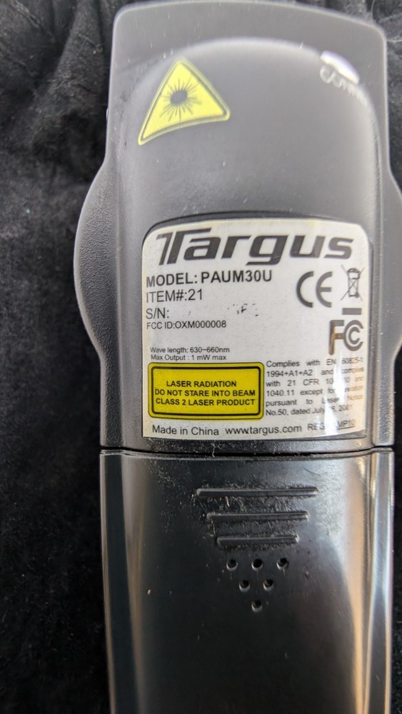 Targus Wireless Presenter - Model PAUM30U - Tested