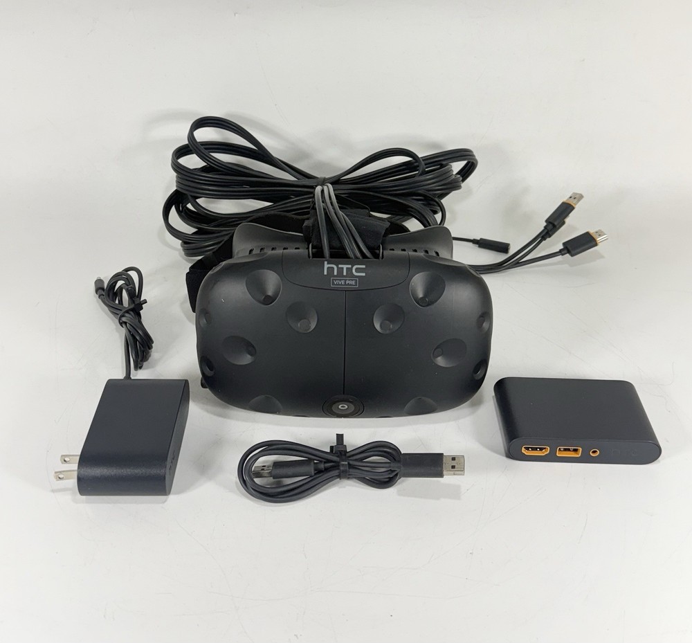 HTC Vive Pre VR Headset With Link Box and Cables - Developer Kit Version
