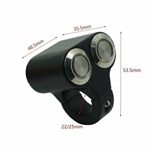 7/8" Motorcycle Handlebar Control Switch Dual Horn Button for Start Kill