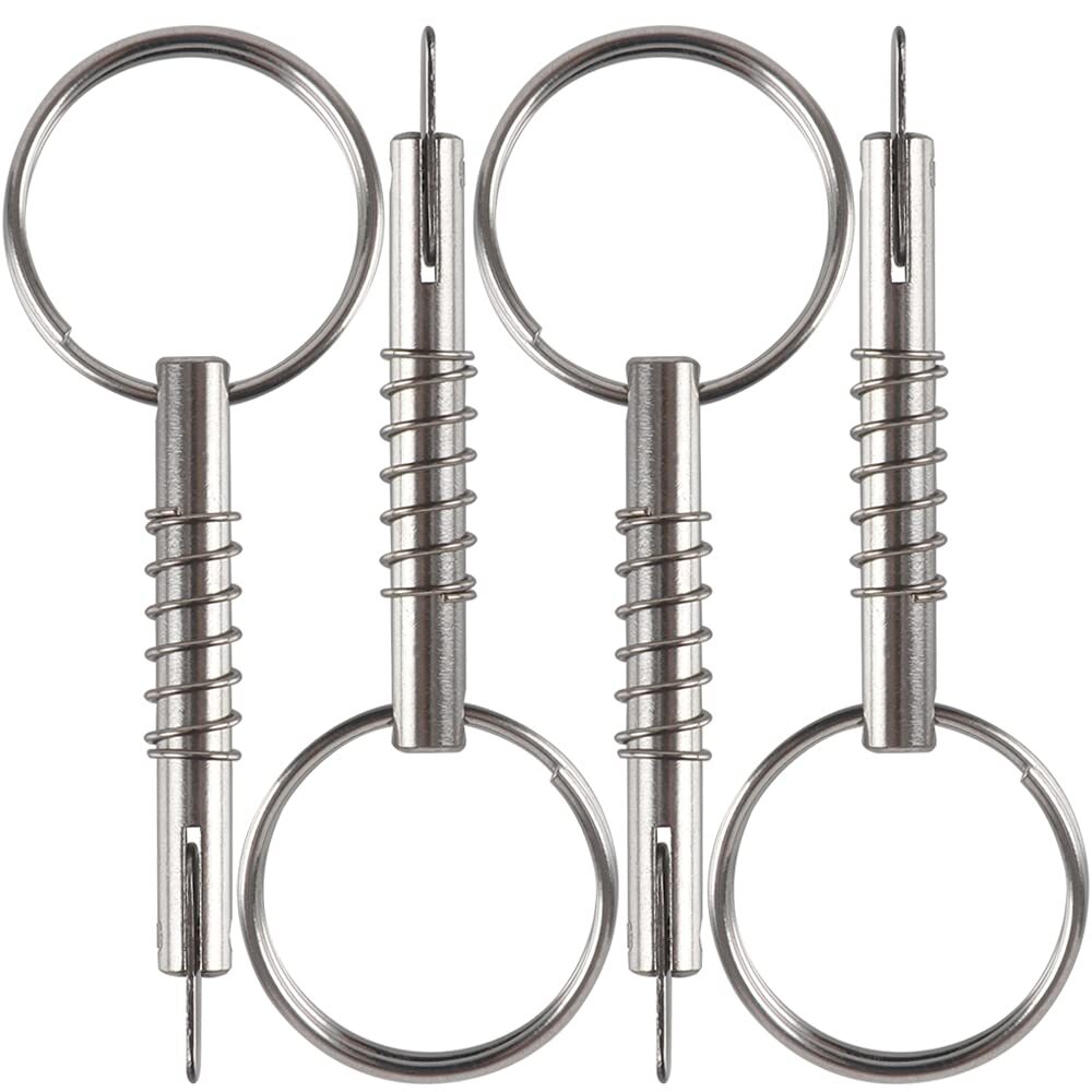 4 Pcs Quick Release Pin w/Drop Cam & Spring Diameter 1/4"6.3mm Usable Length ...