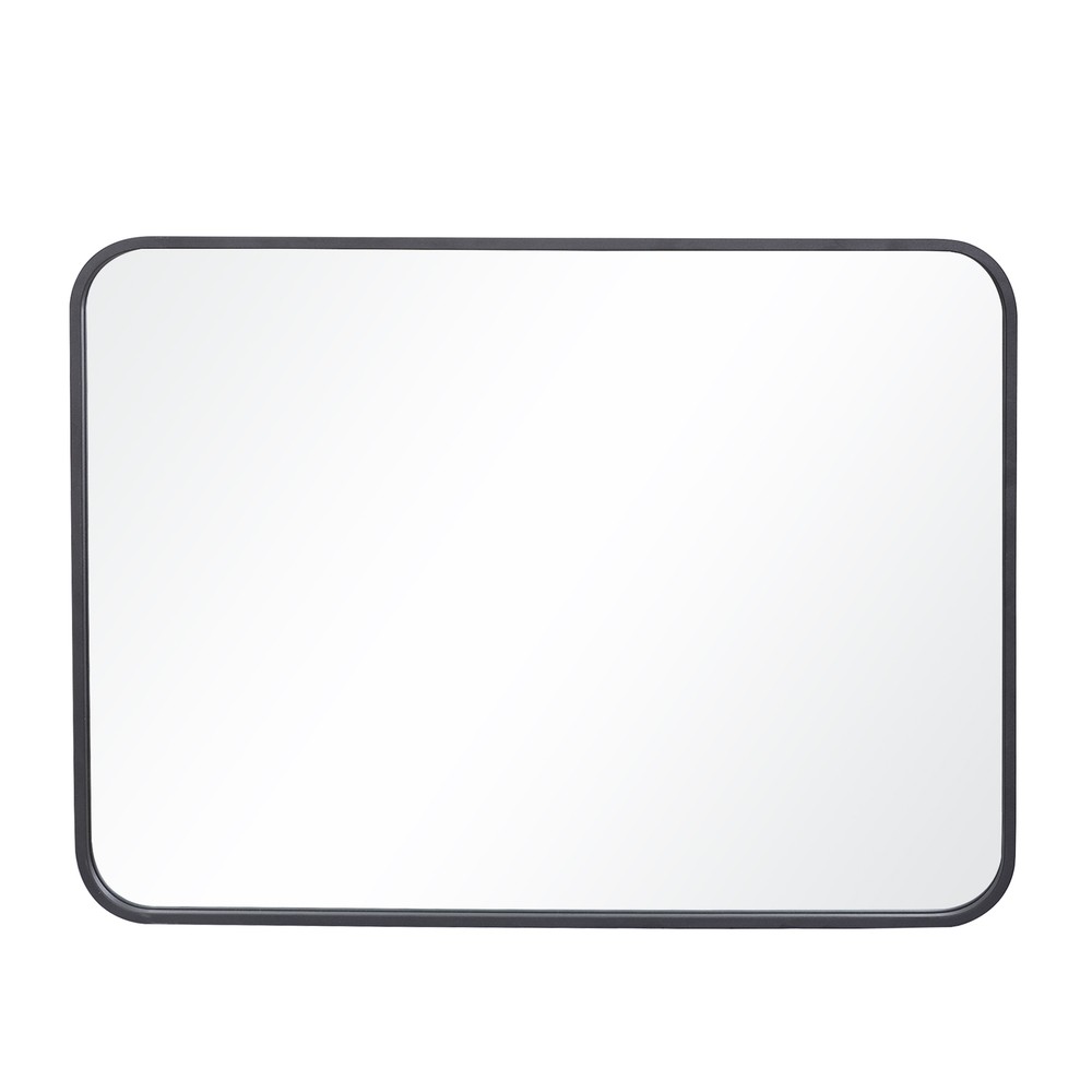 30" Black Wall Mirror for Bathroom 2PCS Wall Mounted Rectangular Vanity Mirrors
