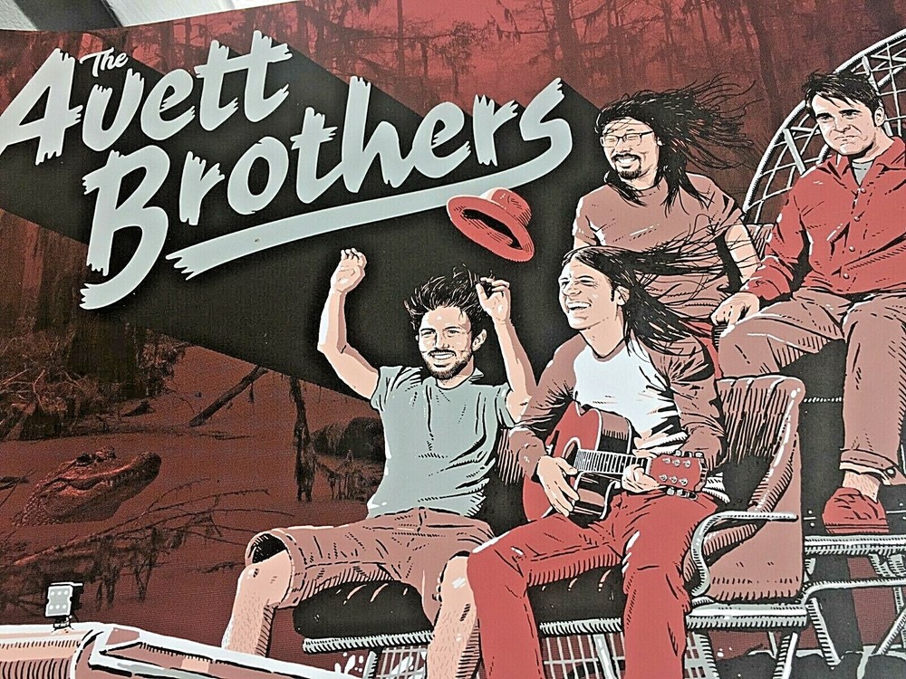 The Avett Brothers LAFAYETTE LA MAR 5th 2018 Poster Screen Print SE SIGNED #/200