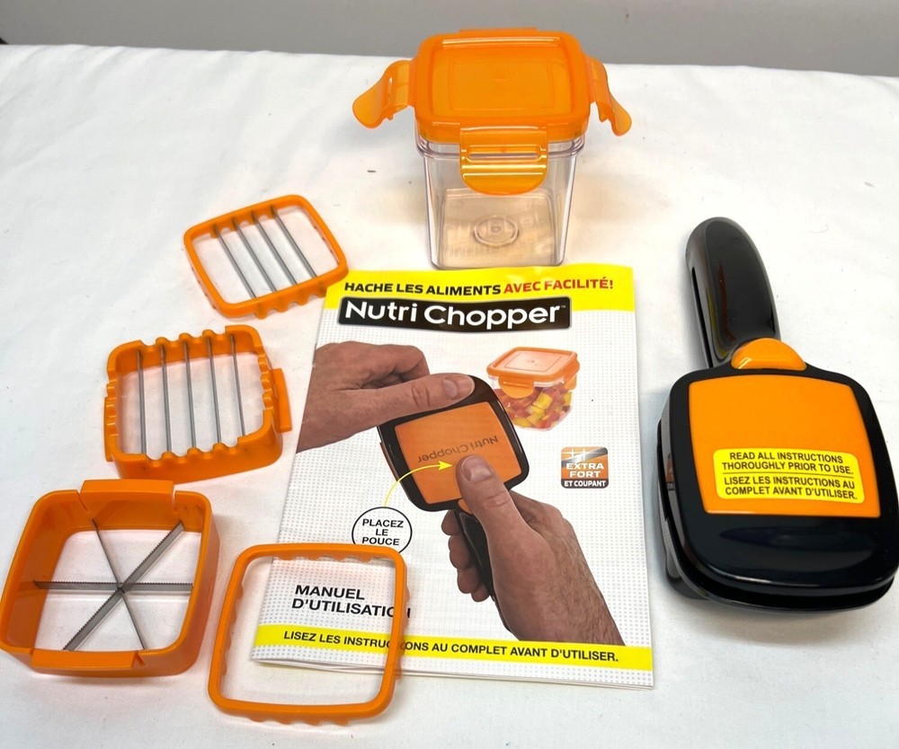 Nutri Chopper Compact Kitchen Gadget Set With Attachments & Storage Container