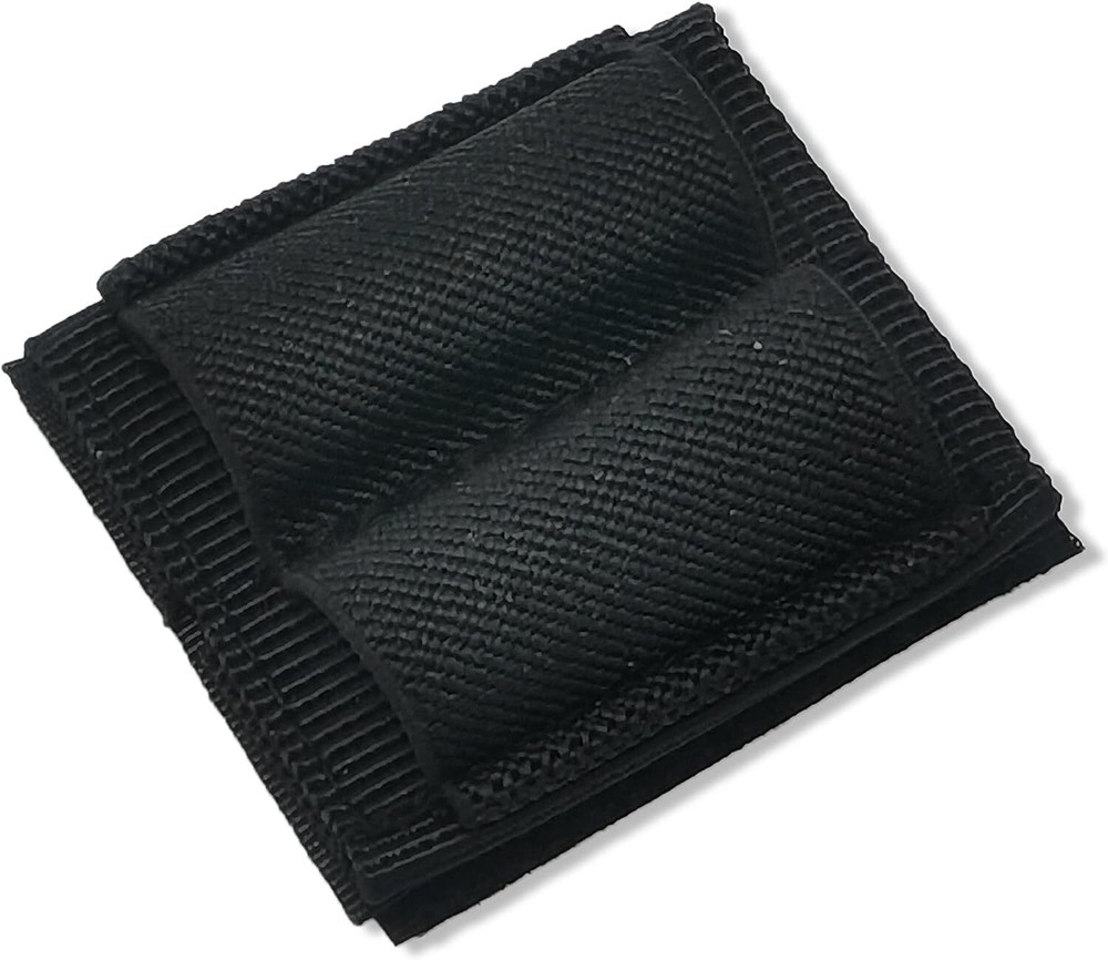 Tactical 2x Patch Ammo Holder 2 Round Adhesive Cartridges Hook Loop Bullet Pouch