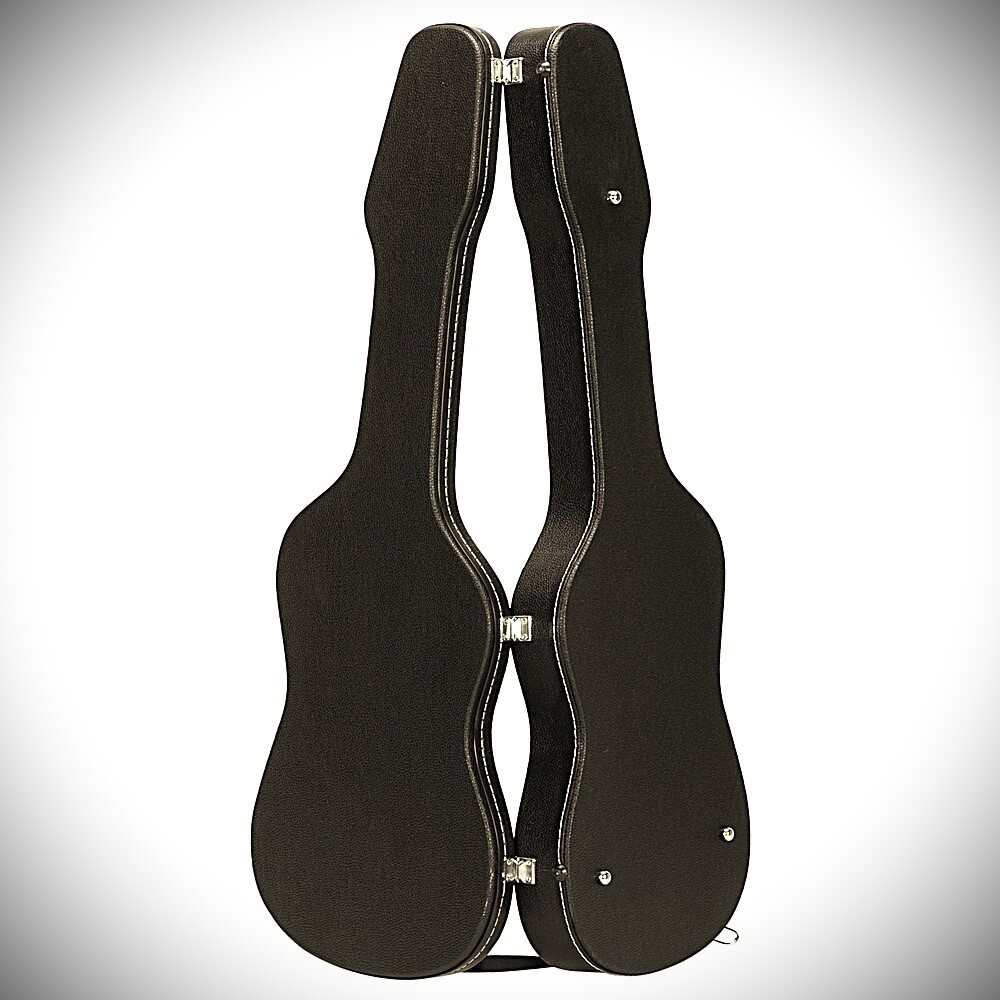 Black Lockable Strat and Tele Hard Shell Electric Guitar Case, Plush Interior