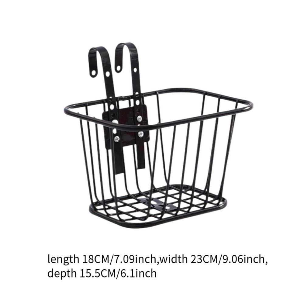 Front Bicycle Basket Black Storage Basket
