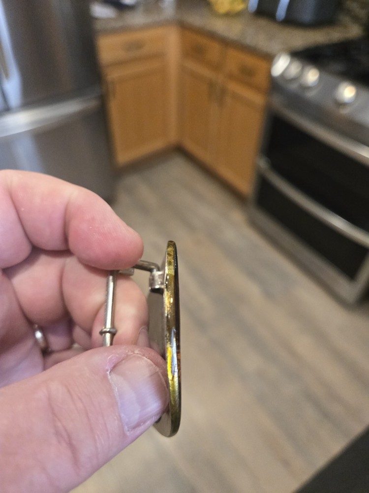 Vintage 1978 KISS Pacifica Blue Galaxy Prism Belt Buckle NICE!