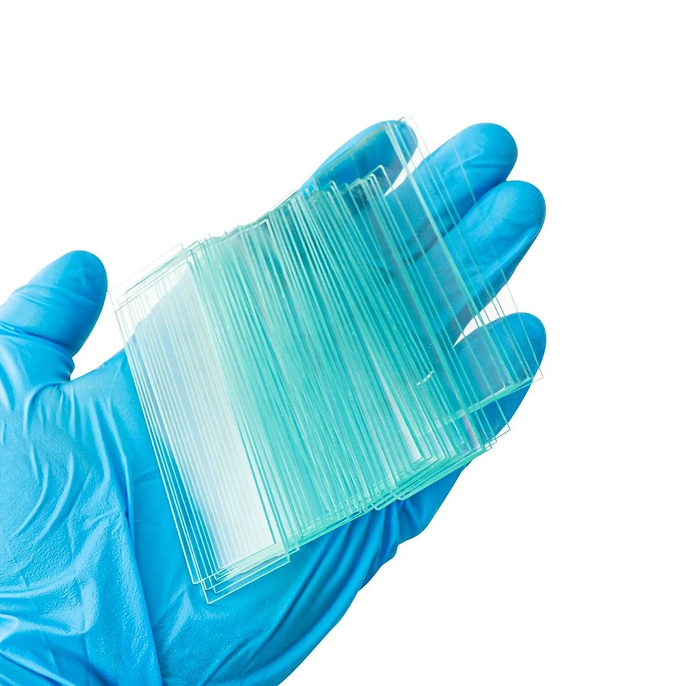 50Pcs Pre-cleaned Blank Clear Glass Microscope Slides