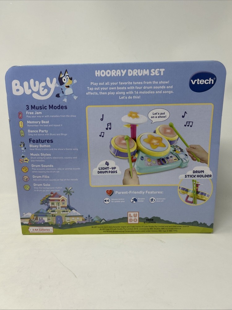 Vtec Bluey Hooray Drum Set