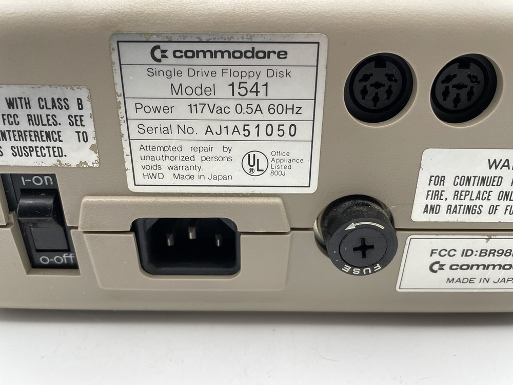 Vintage Commodore 1541 15.25" Floppy Disk Drive With Original Box