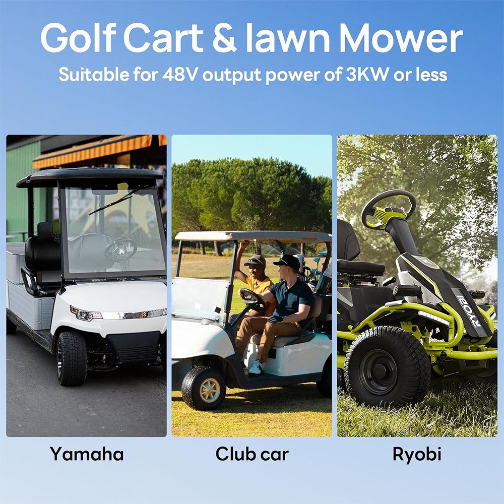 48V 50Ah LiFePO4 Lithium Battery Built-in BMS Deep Cycle for Solar RV Golf cart