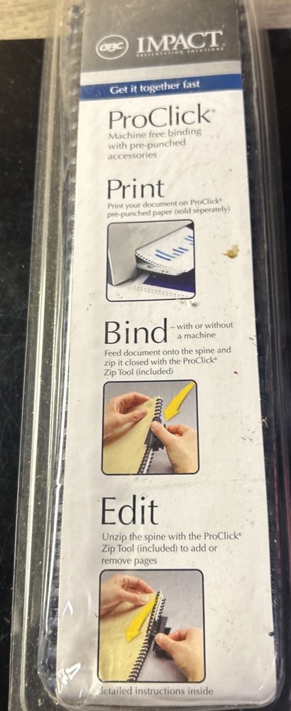 Impact Prosessional Proclick 5/16 Binding Spines 25 Pack 45 Sheets Capacity