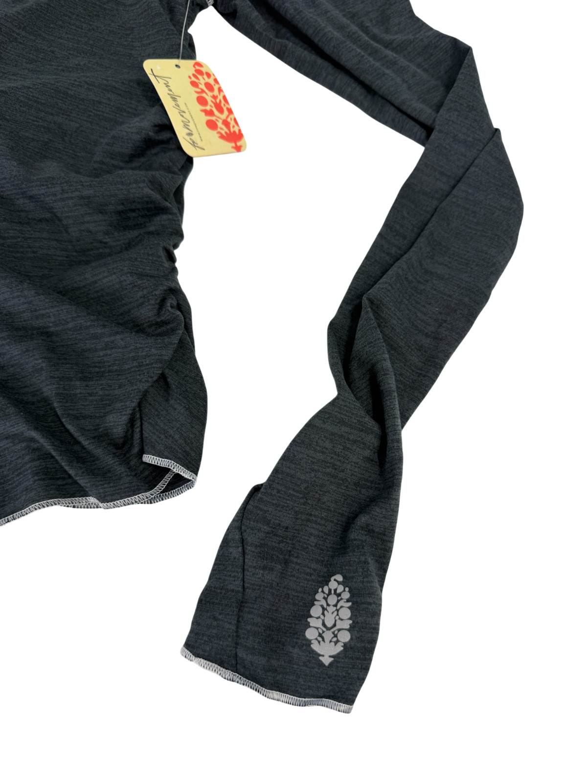 Free People FP Movement Right On Run Long Sleeve Shirt Black Size Small S