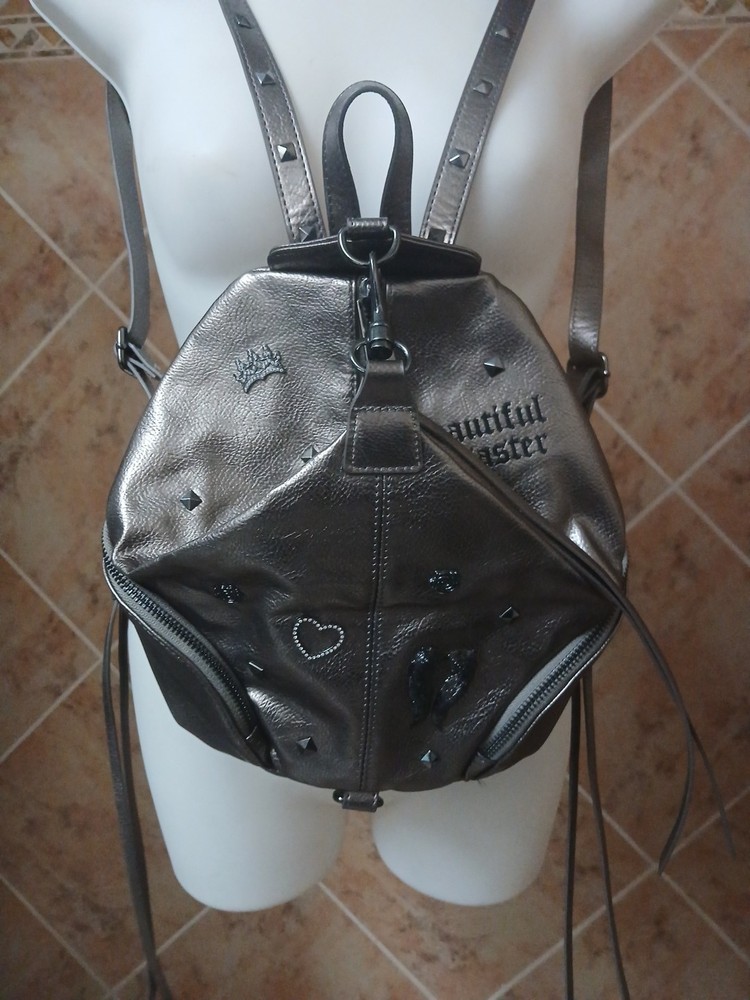 NWOT-BEAUTIFUL DISASTER Mini Backpack-Metallic Bronze