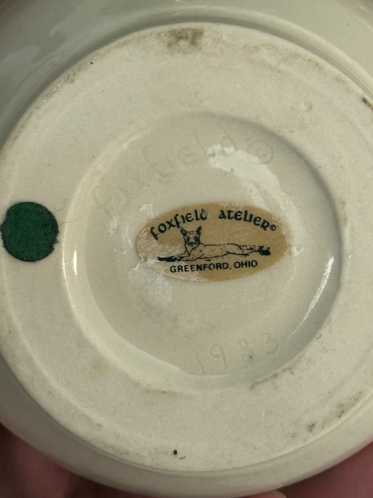 VTG Fox And Hound Vase! Foxfield 1983