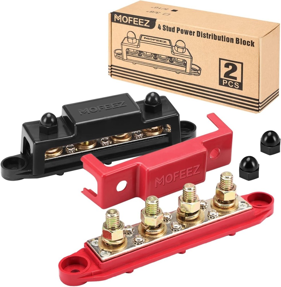 Power Distribution Block with 6 Terminals