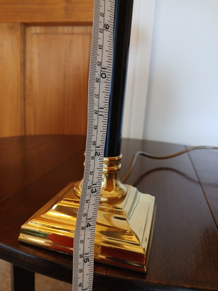 SEARCHLIGHT Brass and black column table lamp base