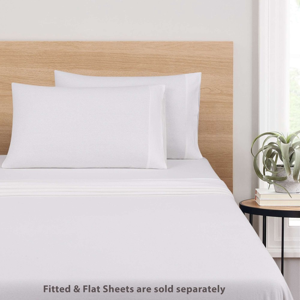 Extra Soft Jersey Pillowcase Set, King, Arctic White, 2 Pieces