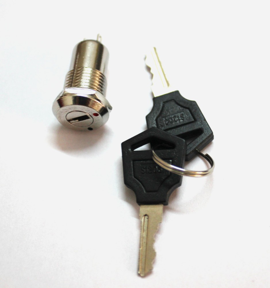 5pcs Key Switch ON /OFF Lock Switch Two Keys Set Mini Key Switch Ignition