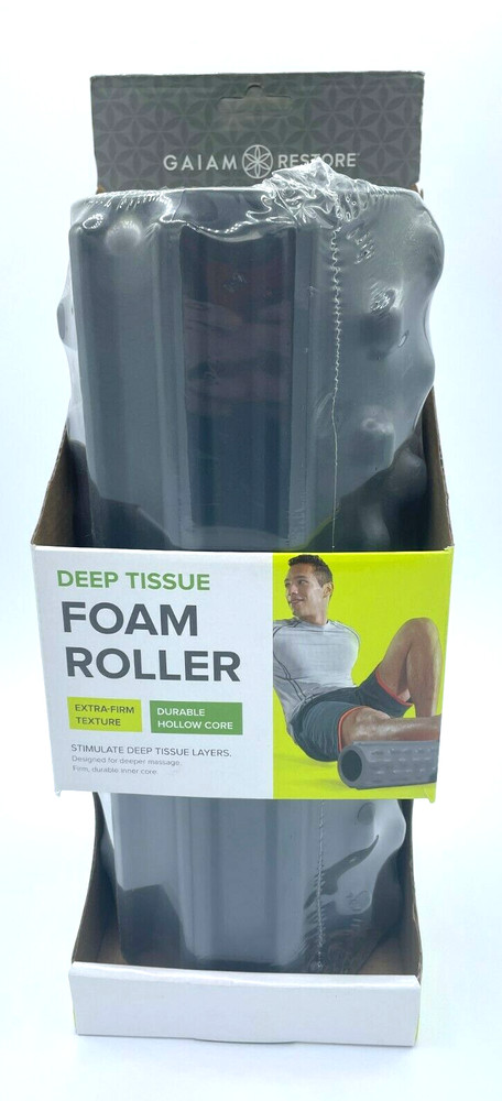Gaiam 13" Restore Deep Tissue Foam Roller Smooth Texture Durable Hollow Core
