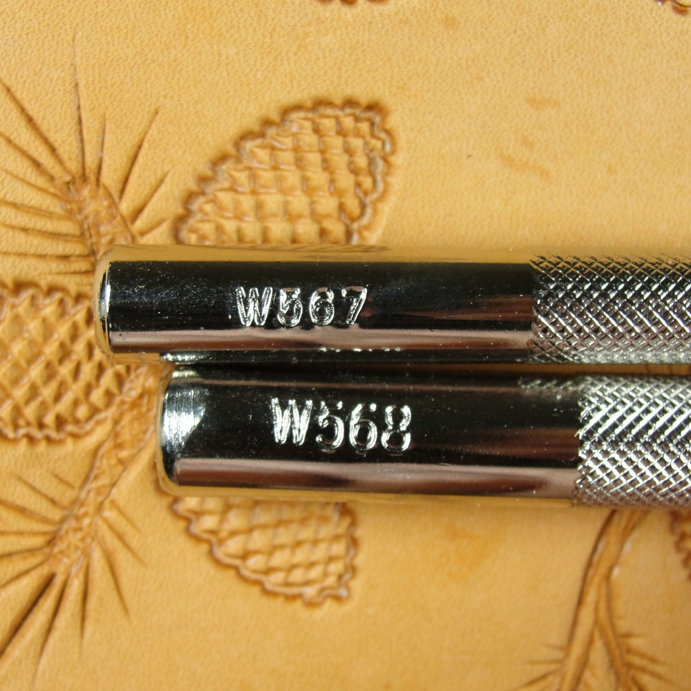 Leather Stamping Tools - 2-Piece Pine Cone Stamp Set