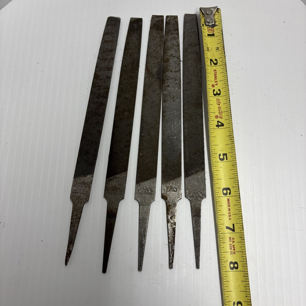 Nicholson Flat Files 5 Pc Mill Smooth USA Bastard