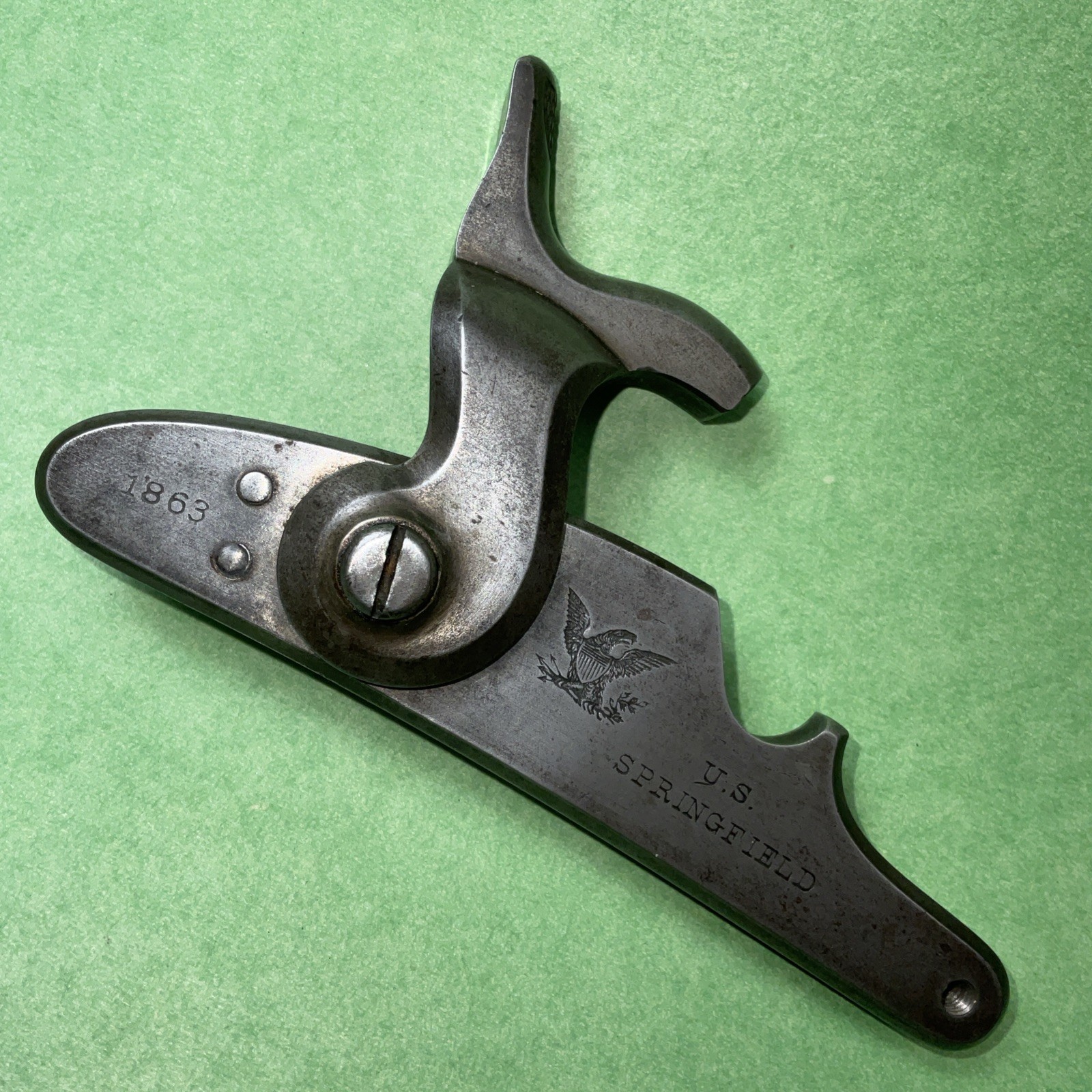 US Springfield Trapdoor Early Lock 50-70 Models 1868-69-1870 w/ Both Lock Screws