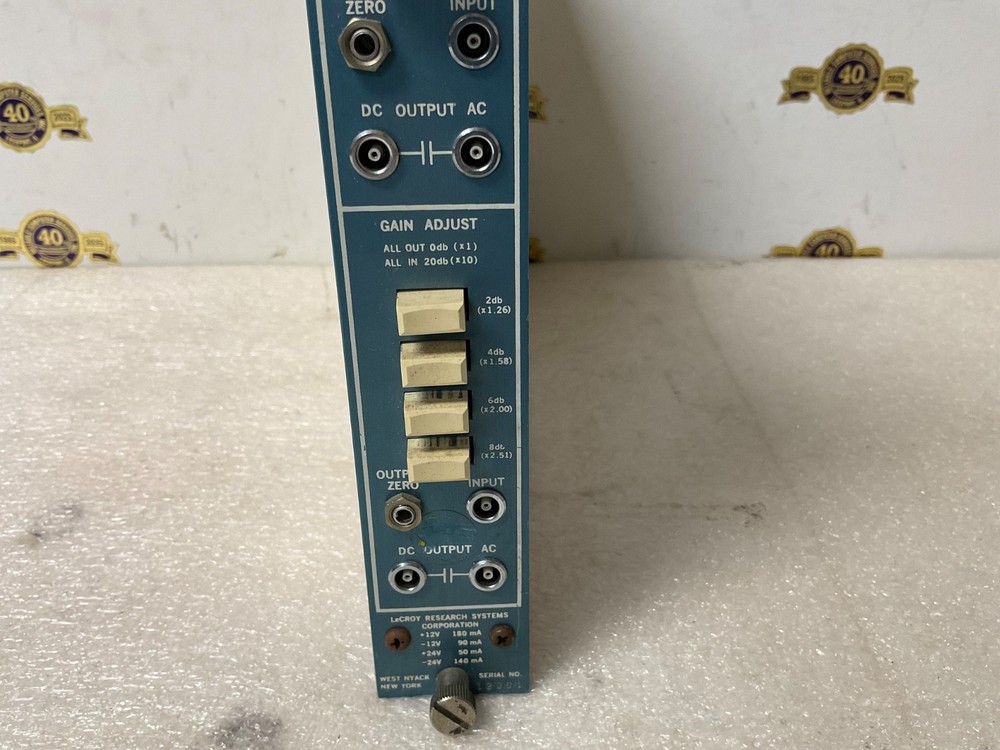 LeCroy NIM computer board model # 333 Dual Bipolar Amplifier