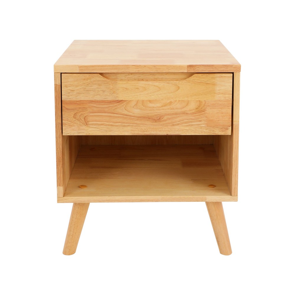 Modern Rectangular Sofa Side Table Bedside Table With Drawer Wood Color NEW/US