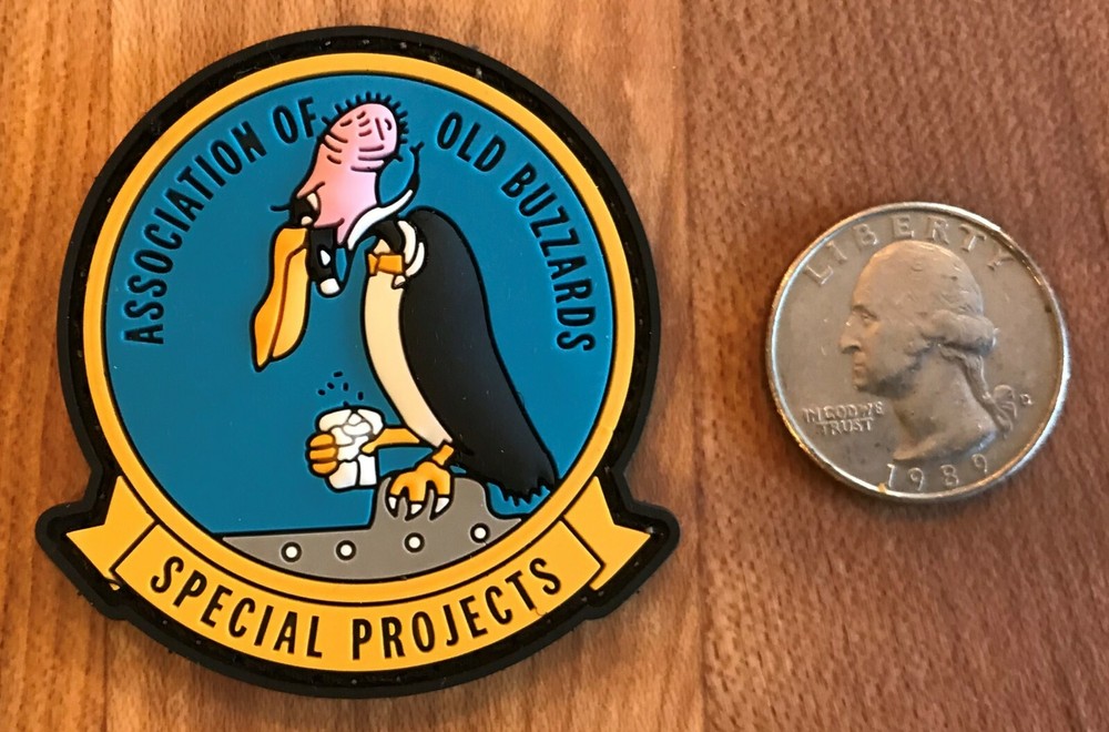 VPU-1 OLD BUZZARDS NAVY SPECIAL PROJECTS PATROL SQUADRON ONE PVC 3D RUBBER PATCH