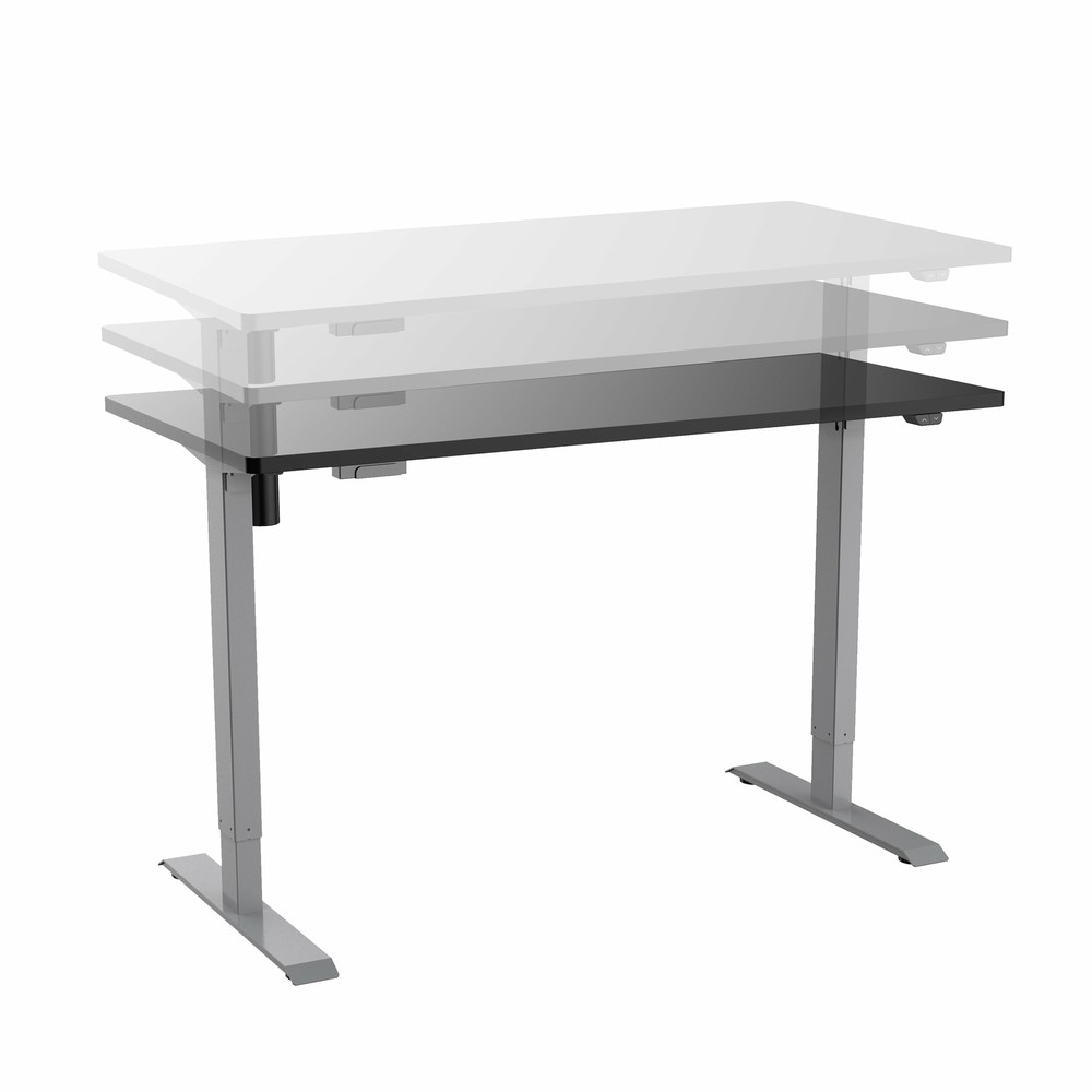 Adjustable Electronic Sit to Stand Desk with Simple 2-Button Setup (55" x 27")