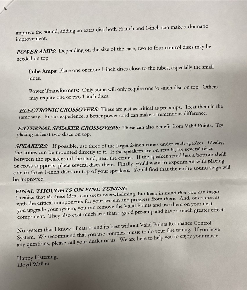 Valid Point Resonance Control System Super Tuning Kit