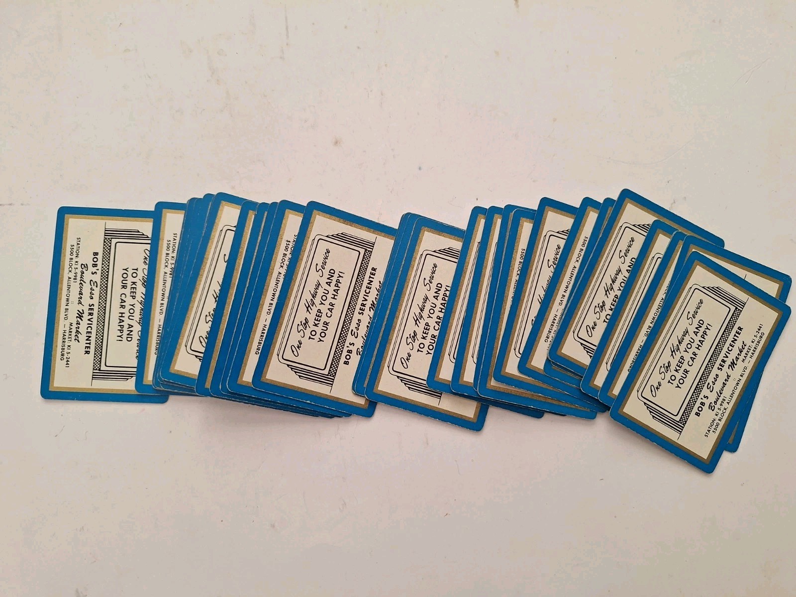Vintage Esso Oil Bob's Esso Service Playing Cards