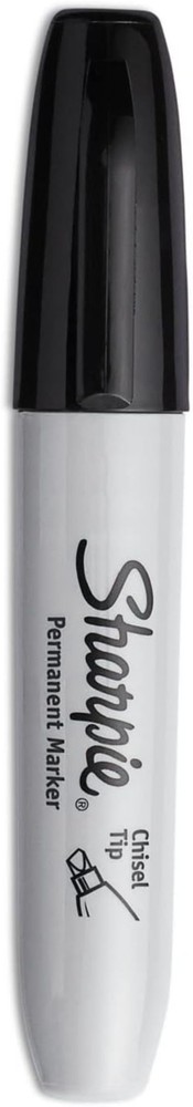 4 Count Black Permanent Markers with Chisel Tip – Perfect for Art & Writing